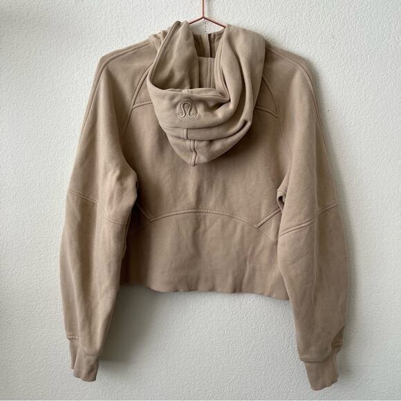Lululemon Scuba Oversized 1/2 Half Zip Hoodie hooded sweatshirt Trench Tan - Picture 7 of 10